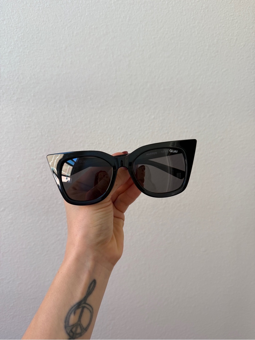 Quay Black Cat Eye Sunglasses